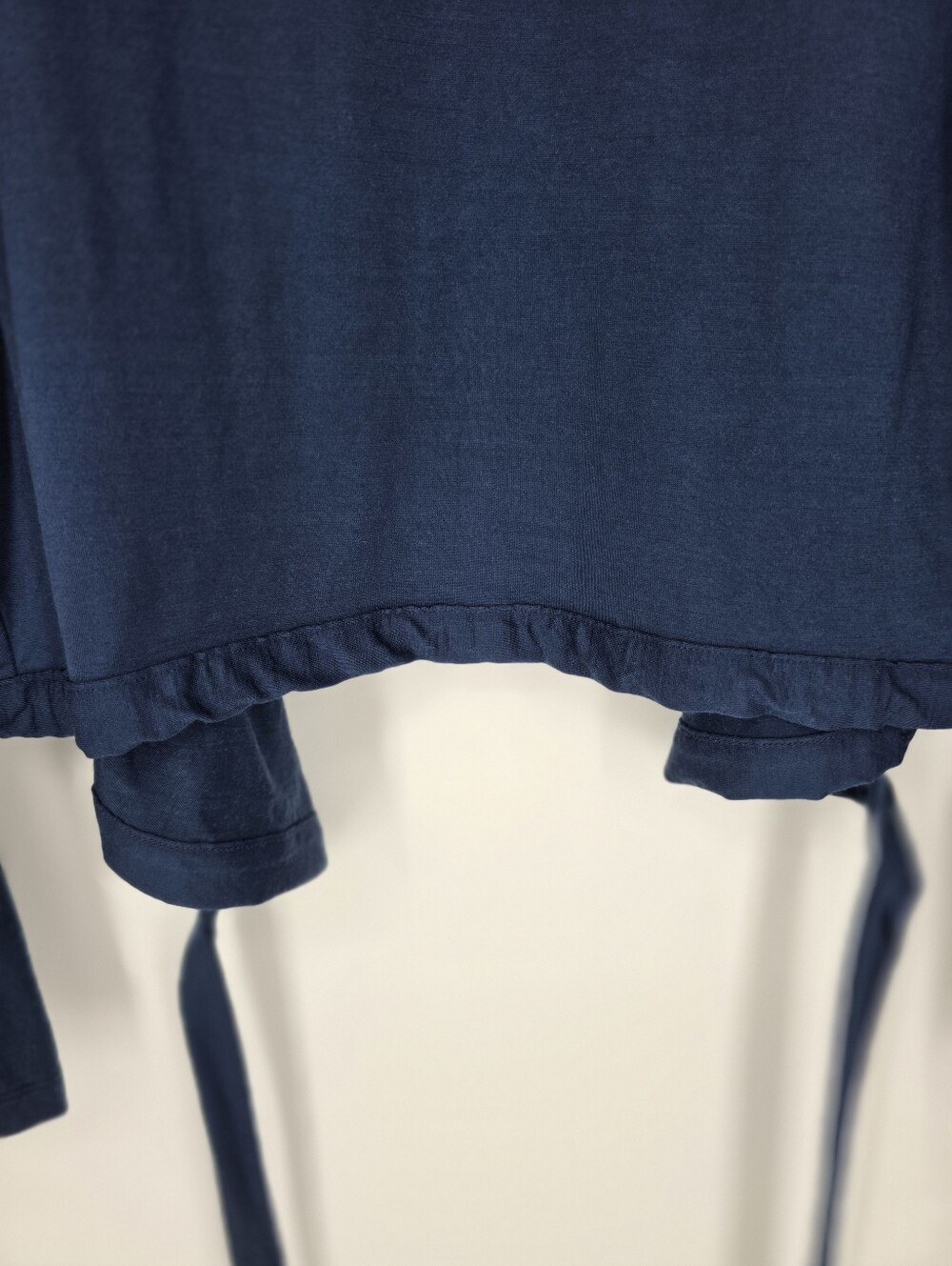 Wool& Merino Blend Blue Wrap Top, Sz M - Picture 6 of 11
